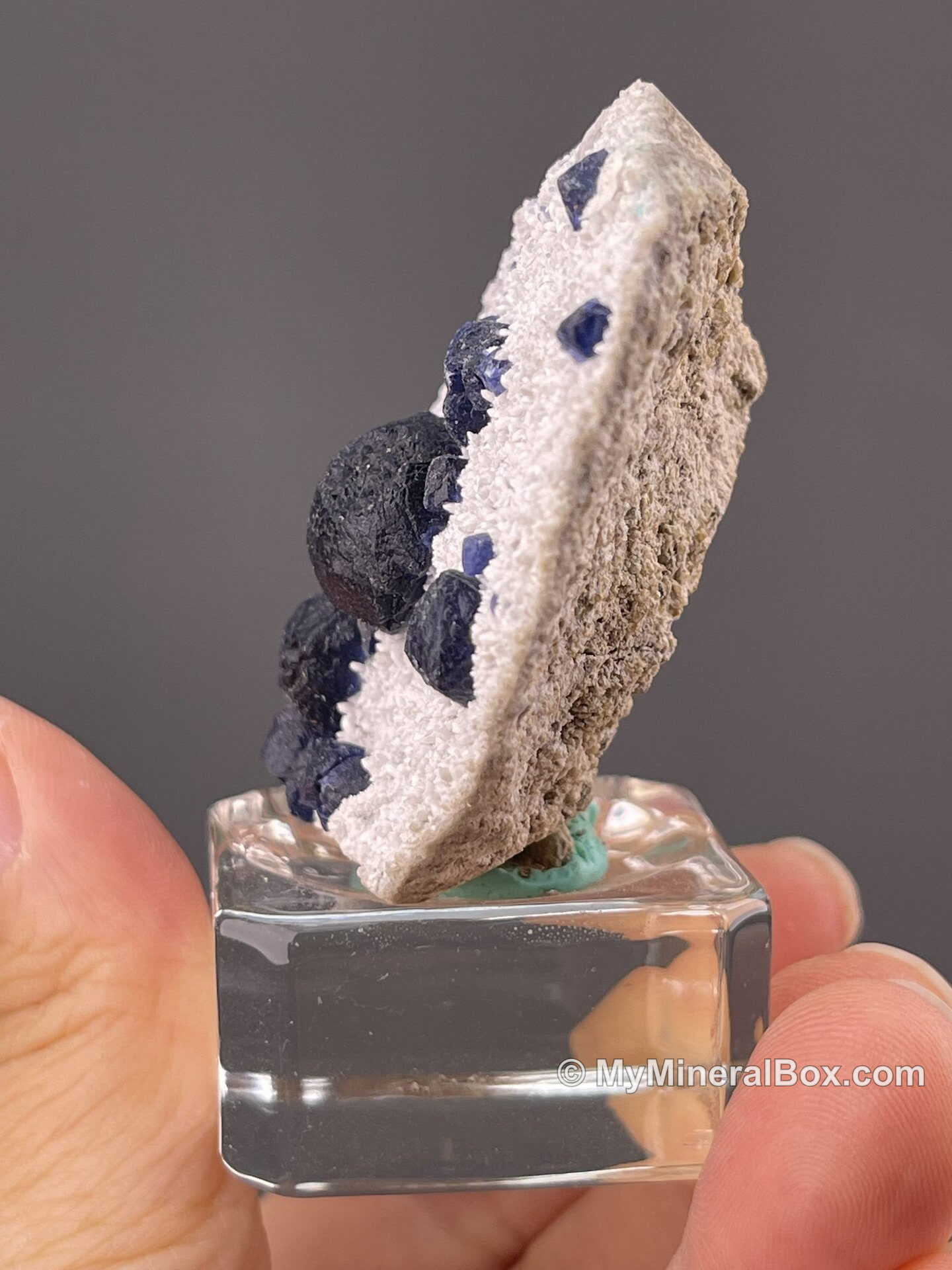 Botryoidal blue fluorite from Inner Mongolia, China — MyMineralBox specimen