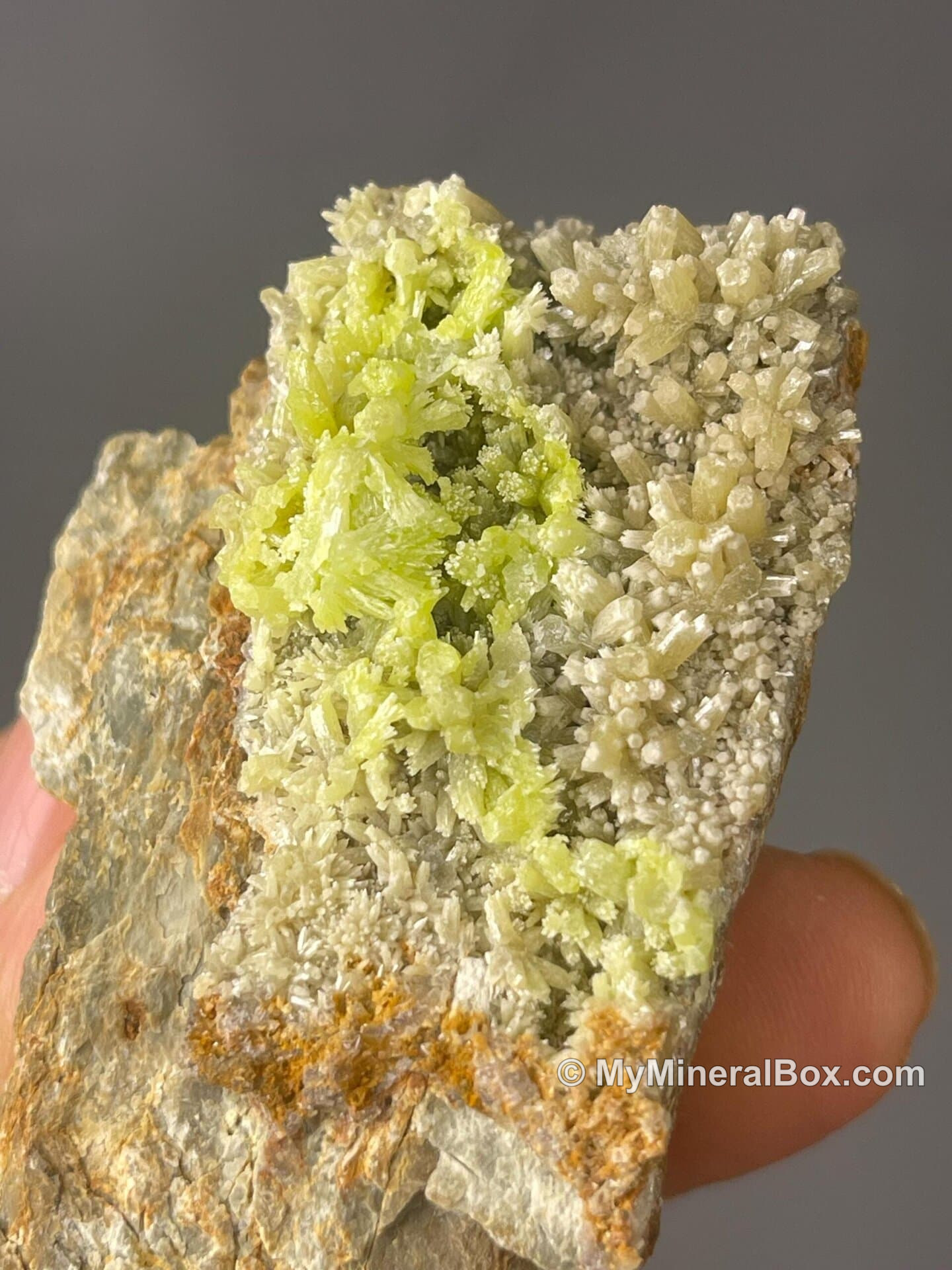 Green pyromorphite crystal matrix from Guangxi, China — MyMineralBox specimen